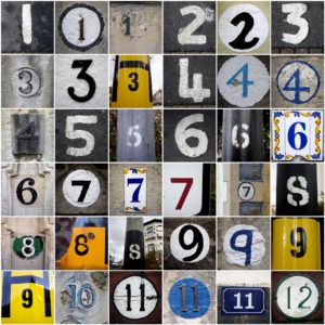 numbers collage image