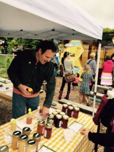 Volunteers at PSBA's honey sales booth. 